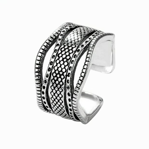 NEW Trendy Unisex | 925 Silver Multi Strand Ring - Picture 11 of 11